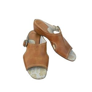PIKOLINOS Sandals Brown Leather Slides